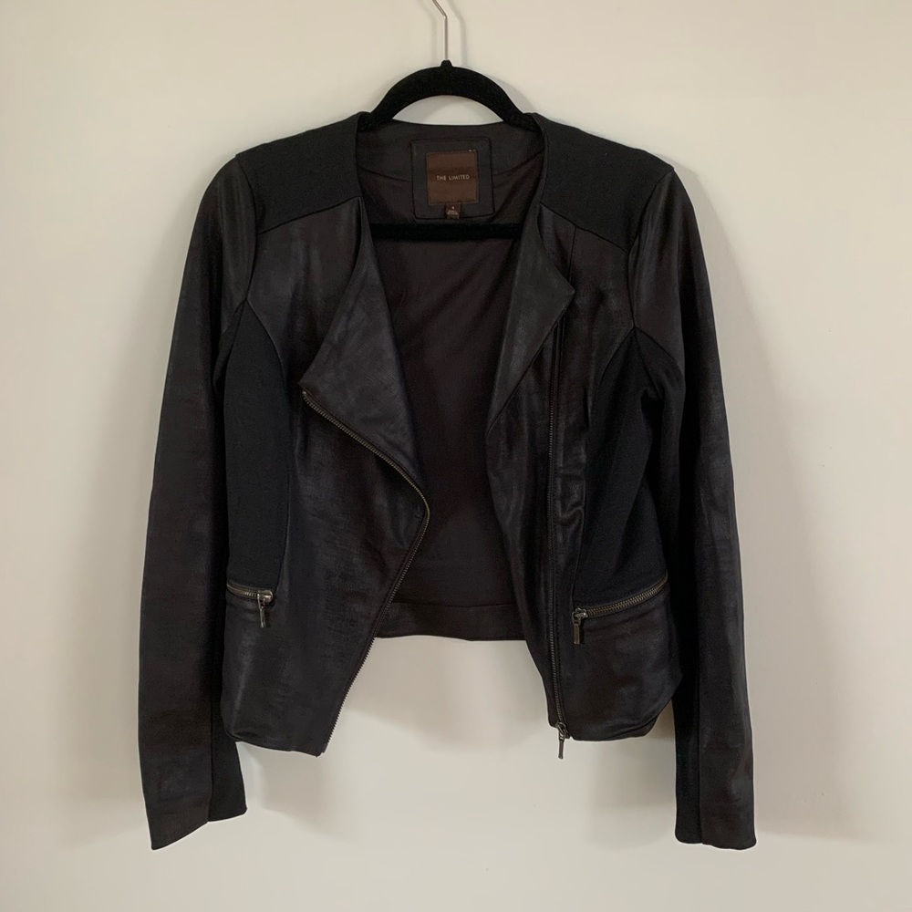 Motorcycle Style Jacket, Black